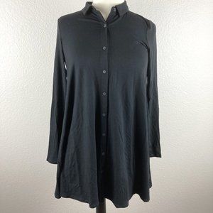 Eileen Fisher Black Button Down Tunic - XS